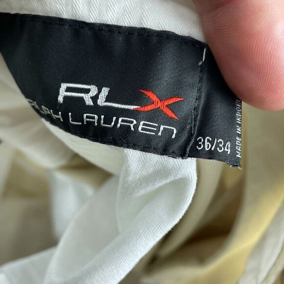 Ralph Lauren RLX Mens Beige Polyester Pants 36/34 2867 - Picture 3 of 11